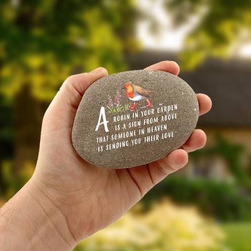 A Robin in Your Garden Pebble